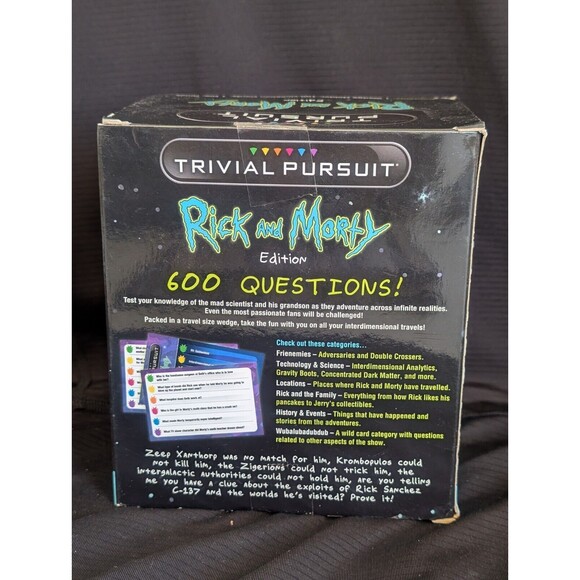 Rick and Morty Edition Trivial Pursuit USAopoly Trivia Board Game New in Box - Picture 7 of 10